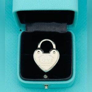 Tiffany & Co. RTT Love Heart Lock Charm Sterling Silver 925 Pristine